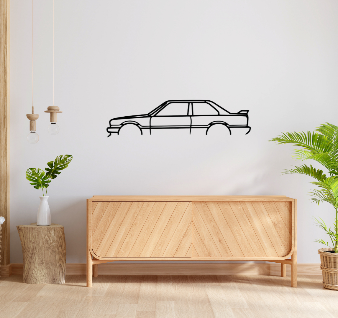 Autocollant BMW M3 E30 Silhouette – Sticker Vinyle Noir 30x14 Cm Avec Applicateur, Pour Voiture, Mur, Ordinateur